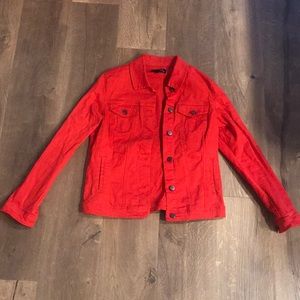 New Red jean jacket
